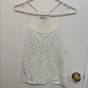 Vintage Garage White Cut Out Sleeveless Camisole